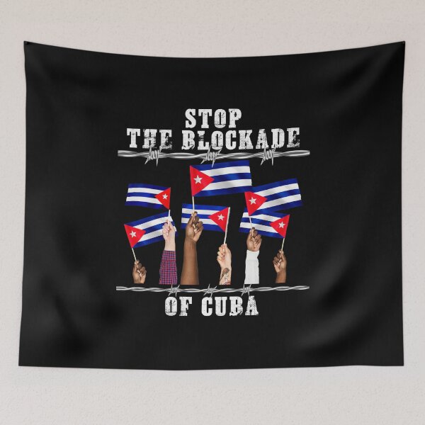 Item preview, Stop the blockade of Cuba, socialism, Cuba flag, Cuba designed and sold by ThommyBLN.