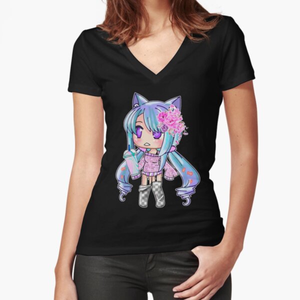 Gacha Vida E Gatcha Club Chibi Anime Kawaii Crianças Meninas Roupas 18 T  Shirt 100%