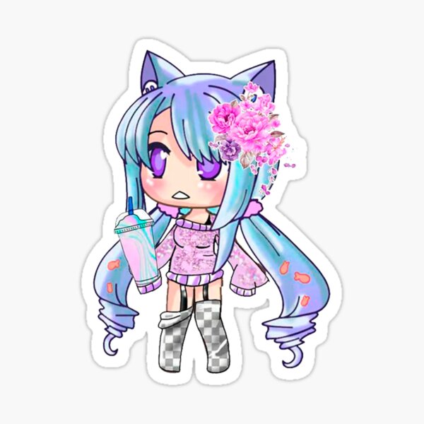 Chibi Gacha Club Character Sticker · Creative Fabrica