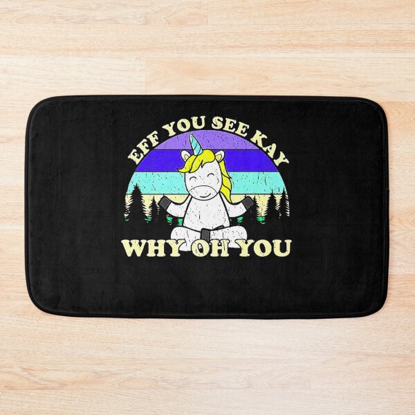 Item preview, Eff You See Kay Why Oh You Vintage Unicorn Yoga Funny Premium T-Shirt designed and sold by spolayastore.