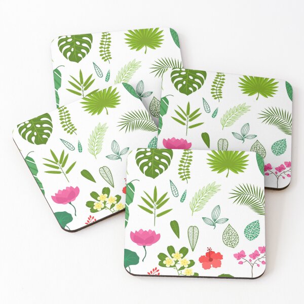 Item preview, tropical plants leaves and flowers designed and sold by Gurshnet68.