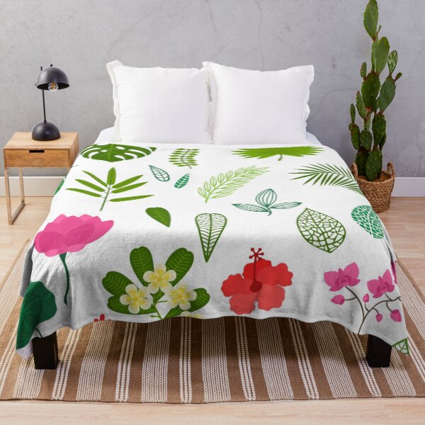 Item preview, tropical plants leaves and flowers designed and sold by Gurshnet68.
