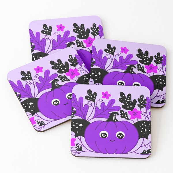 Item preview, Halloween cute purple pumpkin with bat wings designed and sold by Cat Print.