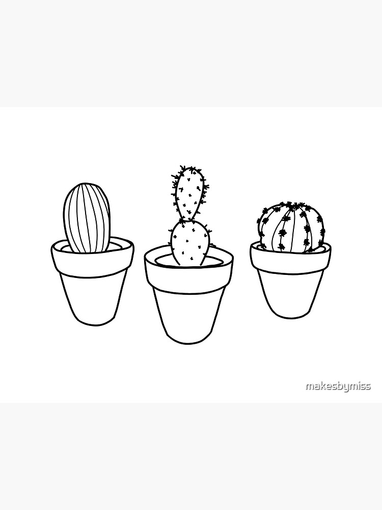 Cactus Plant Flower Cartoon Cute Happy Stock Vector