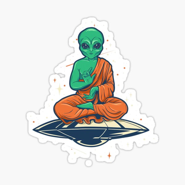 Außerirdischer Buddha Sticker
