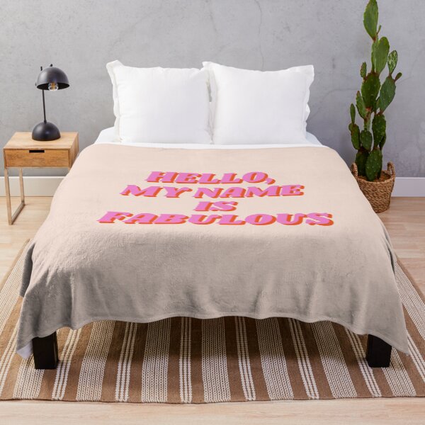Item preview, Fabulous, Hello, my name is fabulous, Motivational, Inspirational, Feminist, Pink designed and sold by Magic Love Art Print.