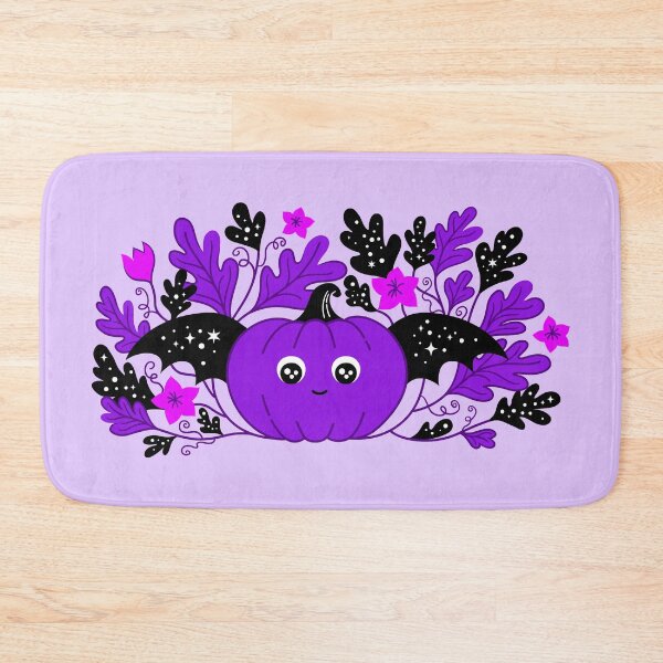 Item preview, Halloween cute purple pumpkin with bat wings designed and sold by Cat Print.