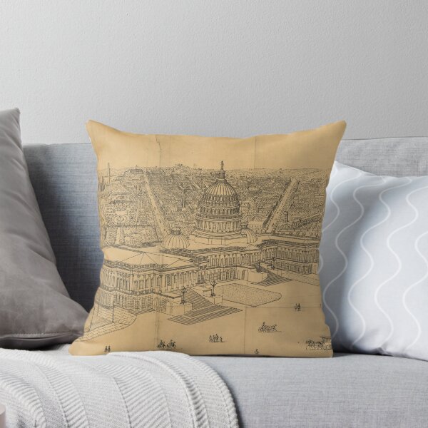 Item preview, Vintage Pictorial Map of Washington D.C. (1872) designed and sold by BravuraMedia.