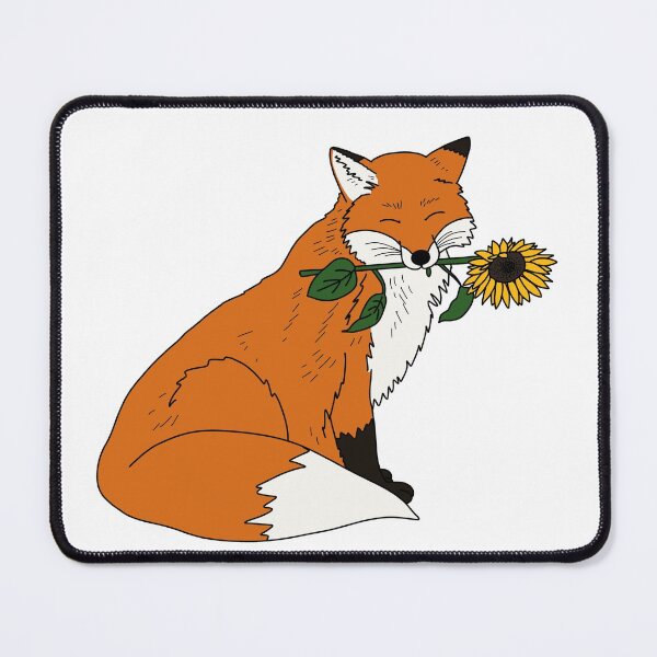 Item preview, Cute Fox with a sunflower volpe designed and sold by MadaFaCose.