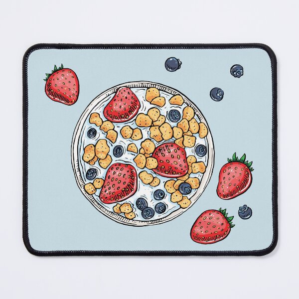 Item preview, Cereal with Blueberries and Strawberries designed and sold by Alicia Chee.