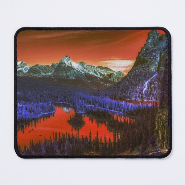 Item preview, 'Phylea Heights'- V.8 Ultraviolet Mountain terrain/ psychedelic digital artwork by The Raumier designed and sold by N-W-T-S-I-O.