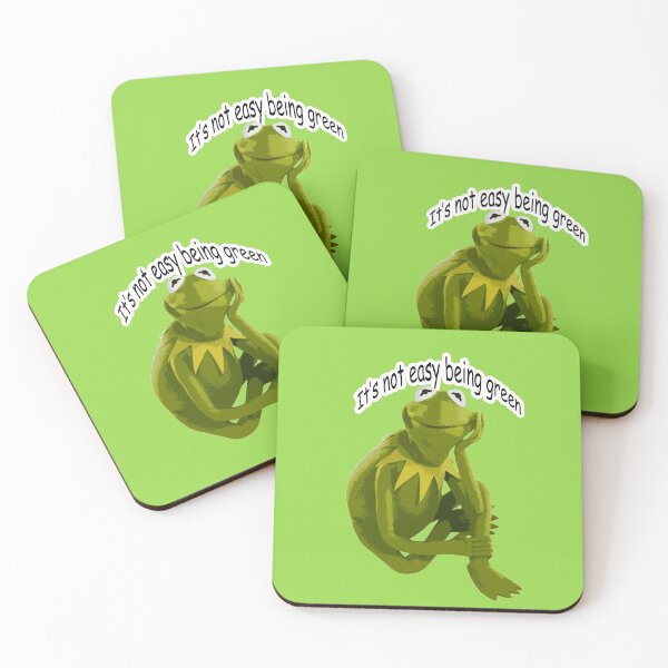Its not easy being green kermit the frog Coasters (Set of 4)