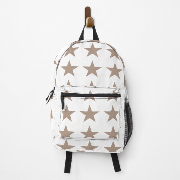 Item preview, Medium WARM TAUPE and WHITE STARS designed and sold by RachelMacht.