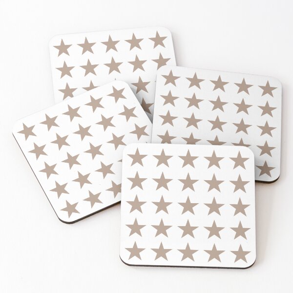 Item preview, Medium WARM TAUPE and WHITE STARS  designed and sold by RachelMacht.
