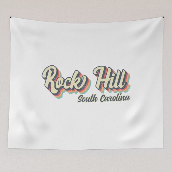 Item preview, Rock Hill City South Carolina Retro Vintage 70s rainbow designed and sold by Teelogic.