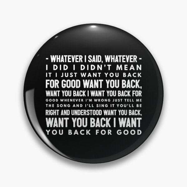 Item preview, Take That Back For Good Lyrics  designed and sold by theAcollection.