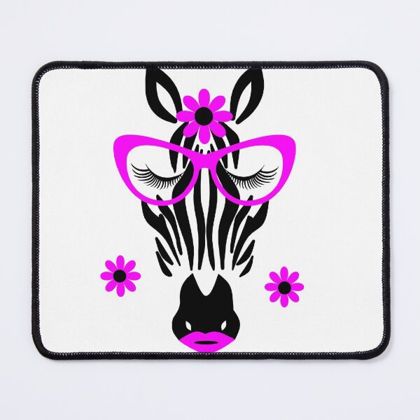 Item preview, Girly Zebra with Pink Glasses designed and sold by Trace1234.