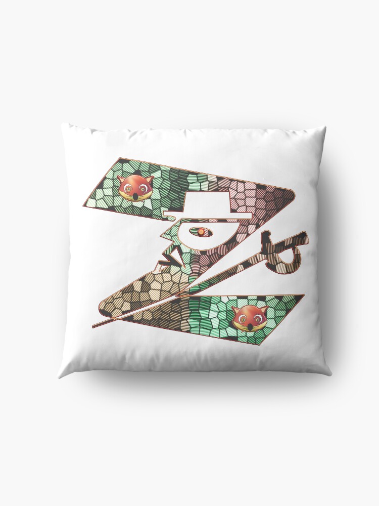 Alternate view of In the name of Zorro - Zorro is cheeky like a fox - Z like Zorro with his famous sword! Floor Pillow