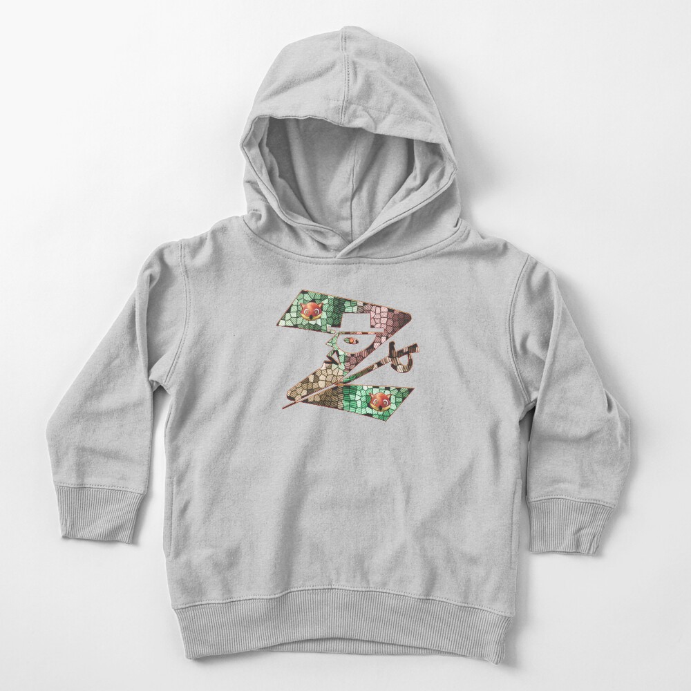In the name of Zorro - Zorro is cheeky like a fox - Z like Zorro with his famous sword! Toddler Pullover Hoodie