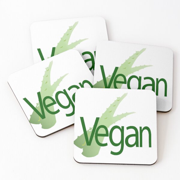 Item preview, Vegan lettering on aloe background designed and sold by Murza.