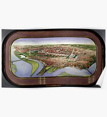 Vintage Pictorial Map of Washington D.C. (1901) Poster
