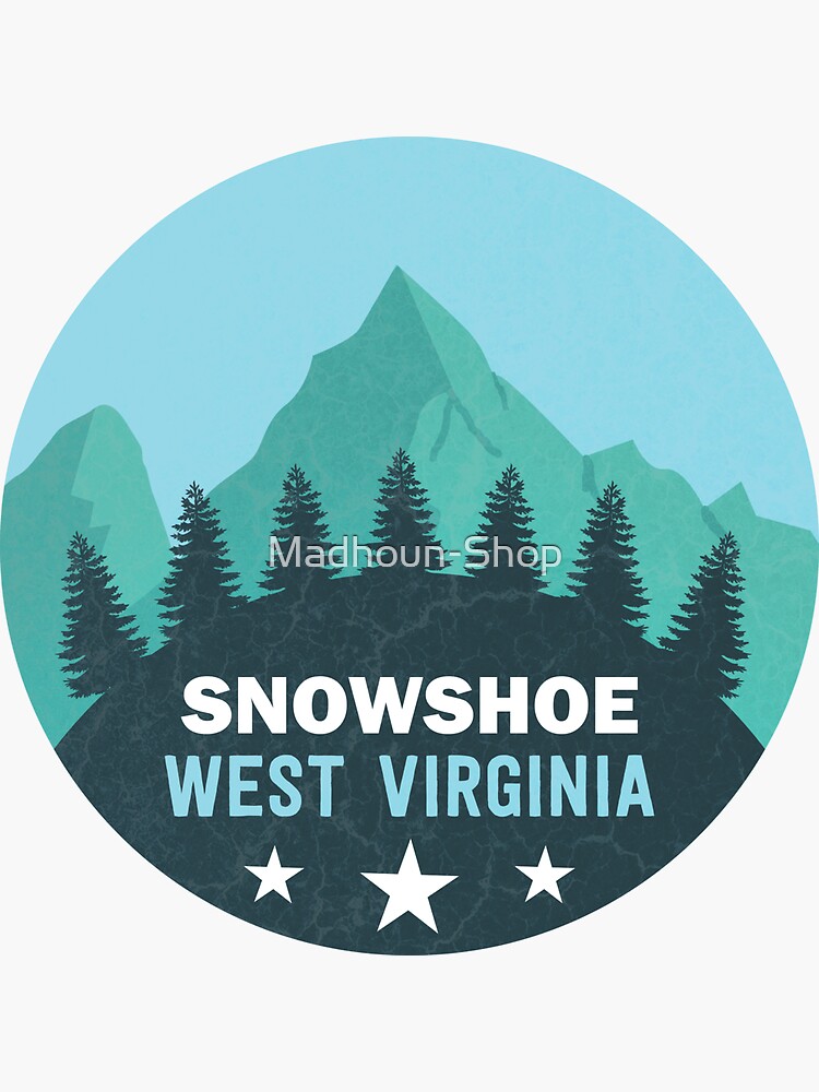 "Snowshoe West Virginia Mountains" Sticker for Sale by Redbubble