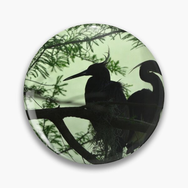 Item preview, Great Egret Silhouettes In Green designed and sold by LisaWootenPhoto.