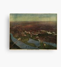 Vintage Pictorial Map of Washington D.C. (1916) Canvas Print