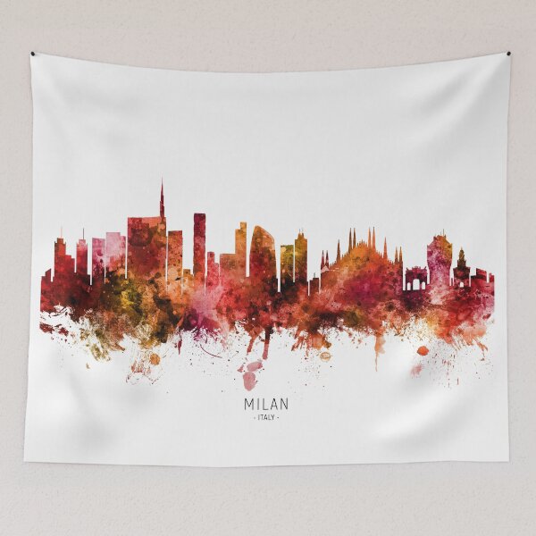 Item preview, Milan Italy Skyline designed and sold by ArtPrints.