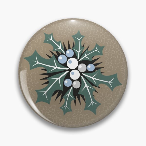 Item preview, seamless repeat pattern of Ilex and pine cones on mushroom brown designed and sold by colorofmagic.