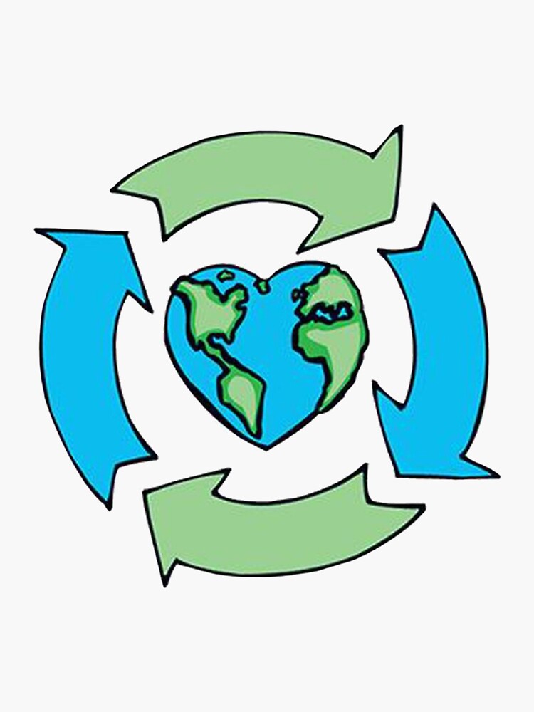 "Earth Recycling Love " Sticker for Sale by stulover69 Redbubble