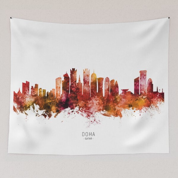 Item preview, Doha Qatar Skyline designed and sold by ArtPrints.