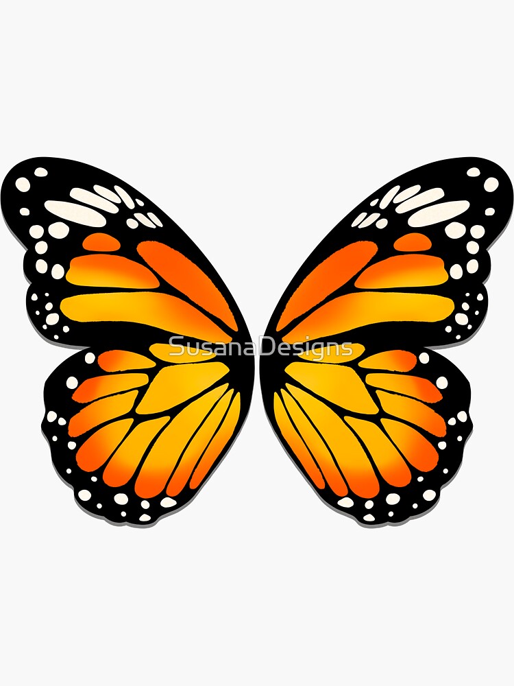 Monarch Butterfly Sticker For Sale By Susanadesigns Redbubble 