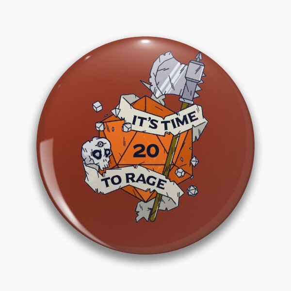 Item preview, Tabletop RPG Barbarian - It's Time To Rage designed and sold by DungeonCrawlers.