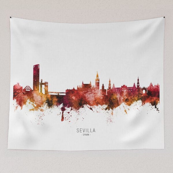 Item preview, Sevilla Spain Skyline designed and sold by ArtPrints.