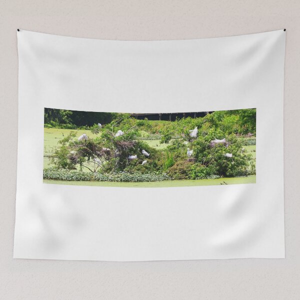 Item preview, Great Egret Island Panorama designed and sold by LisaWootenPhoto.