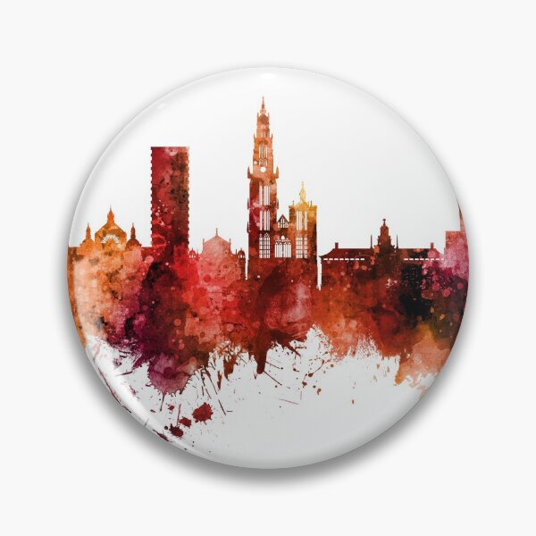 Item preview, Antwerp Belgium Skyline designed and sold by ArtPrints.