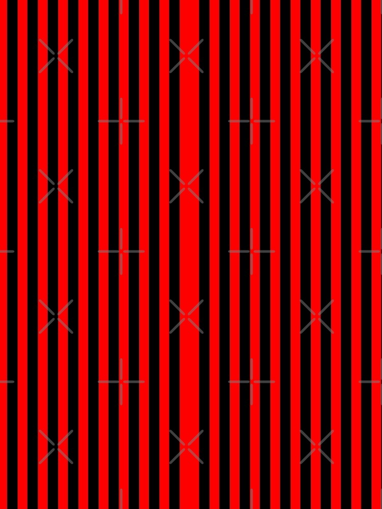 Thin Vertical Red Stripes on Black Easy Simple Costume by that5280lady