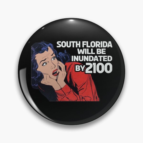 Item preview, Vintage Florida inundated Climate Change Scared Woman Gift designed and sold by TheAplus.