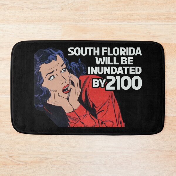 Item preview, Vintage Florida inundated Climate Change Scared Woman Gift designed and sold by TheAplus.