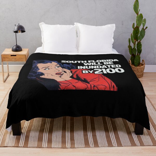 Item preview, Vintage Florida inundated Climate Change Scared Woman Gift designed and sold by TheAplus.