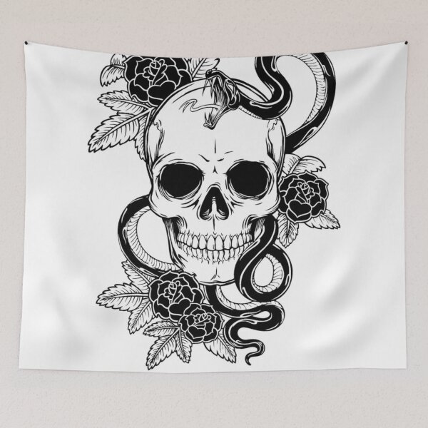 Item preview, a beautiful flowered skull designed and sold by bestforyouu.