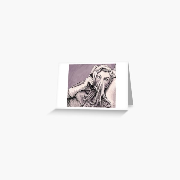 Phone Call of Cthulyn Greeting Card