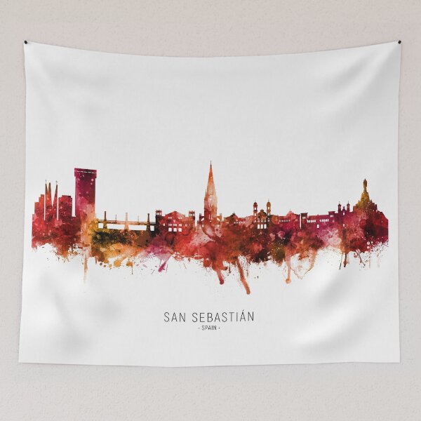 Item preview, San Sebastian Spain Skyline designed and sold by ArtPrints.