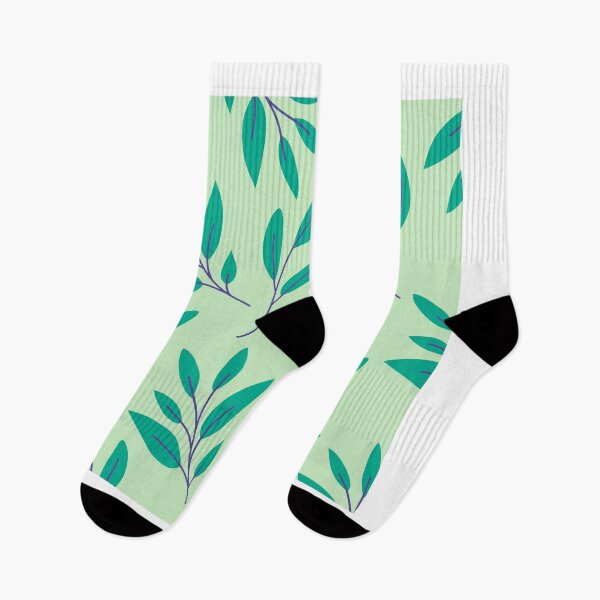Item preview, Green and blue leaf pattern  designed and sold by JuniperSprings.