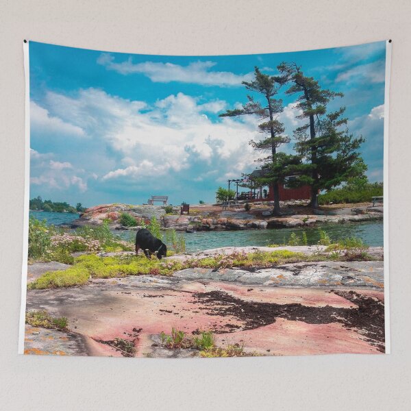 Item preview, View From Bird Roost Island (Teal & Pink) designed and sold by SaraMargolis.