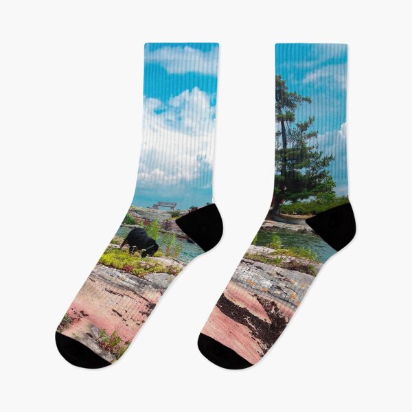 Item preview, View From Bird Roost Island (Teal & Pink) designed and sold by SaraMargolis.