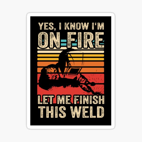 CBM-8B Welder with flames bumper sticker 