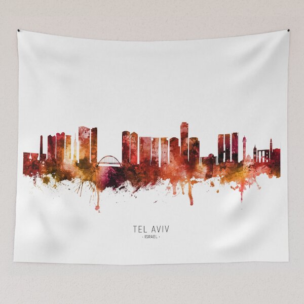 Item preview, Tel Aviv Israel Skyline designed and sold by ArtPrints.