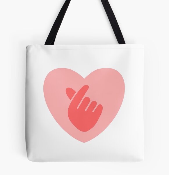 Pink Love Hearts Tote Bag